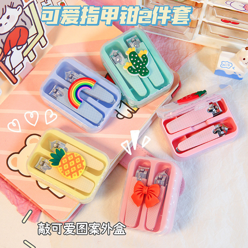 Cartoon Nail Scissors Cute Ins Children Portable Nail Clippers Girls Manicure Implement Nail Clippers Manicure Set
