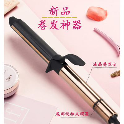 Curling iron electroplate rose gold ribbon clip curling iron tourquet ceramic curling iron magic tool
