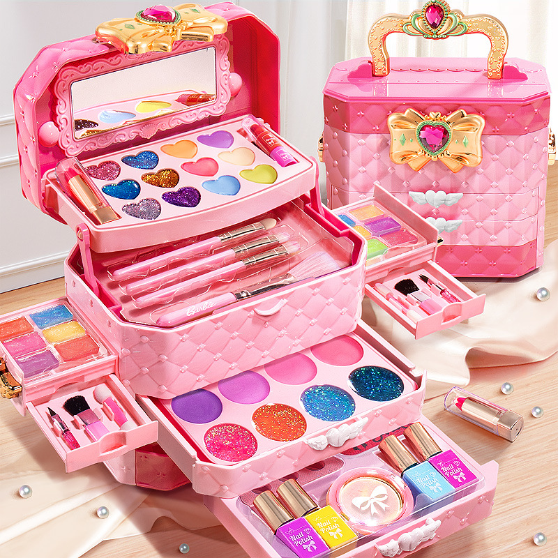 music children's cosmetics suitcase toy suit little girl birthday gift little princess makeup kit nail polish