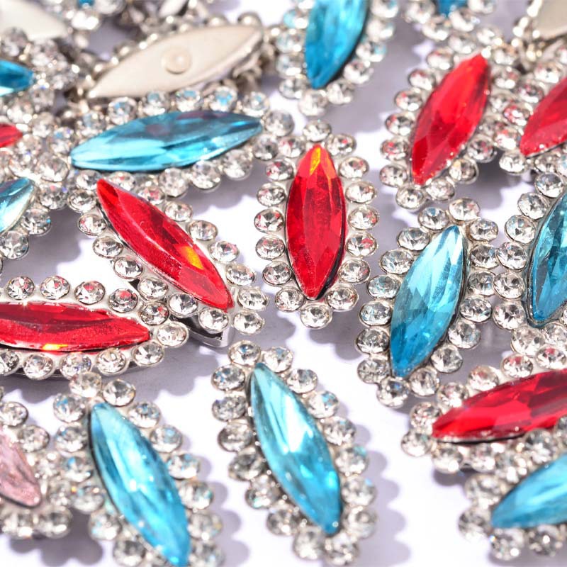 glass drill sunflower diy hair accessories ornament accessories swarovski rhinestone emulation hand-stitched glass pointed bottom ornament accessories wholesale