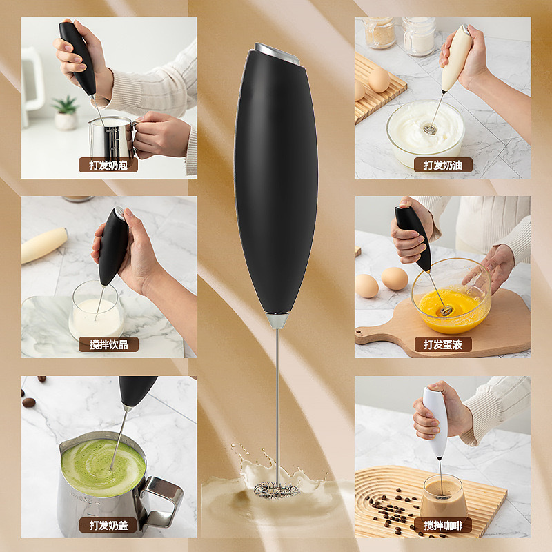 cross-border hot selling mini milk frother coffee blender handheld egg beater household milk blender coffee appliance